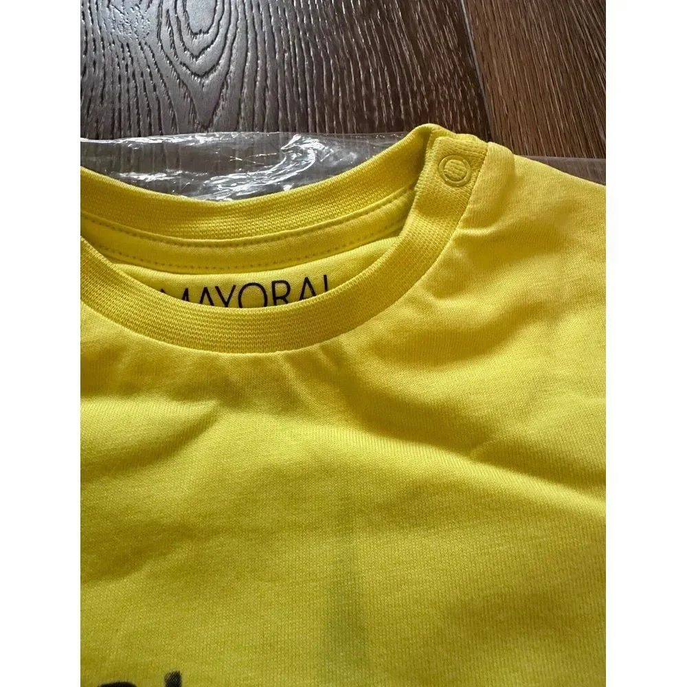 NWT mayoral bronco truck vintage yellow longsleeve‎ top 12 mos